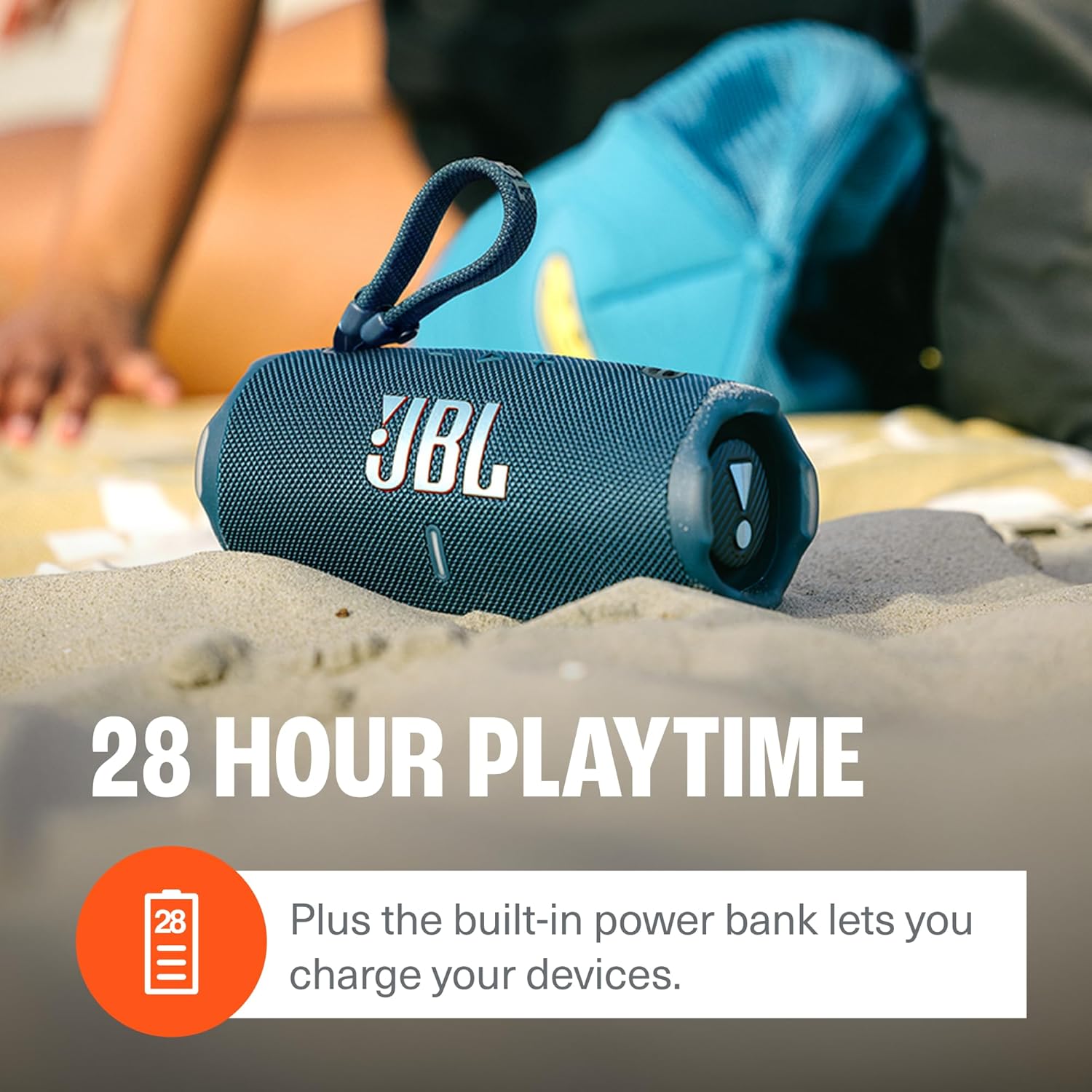 JBL Charge 6 (Black) + Bundle with USB-C Braided Cable