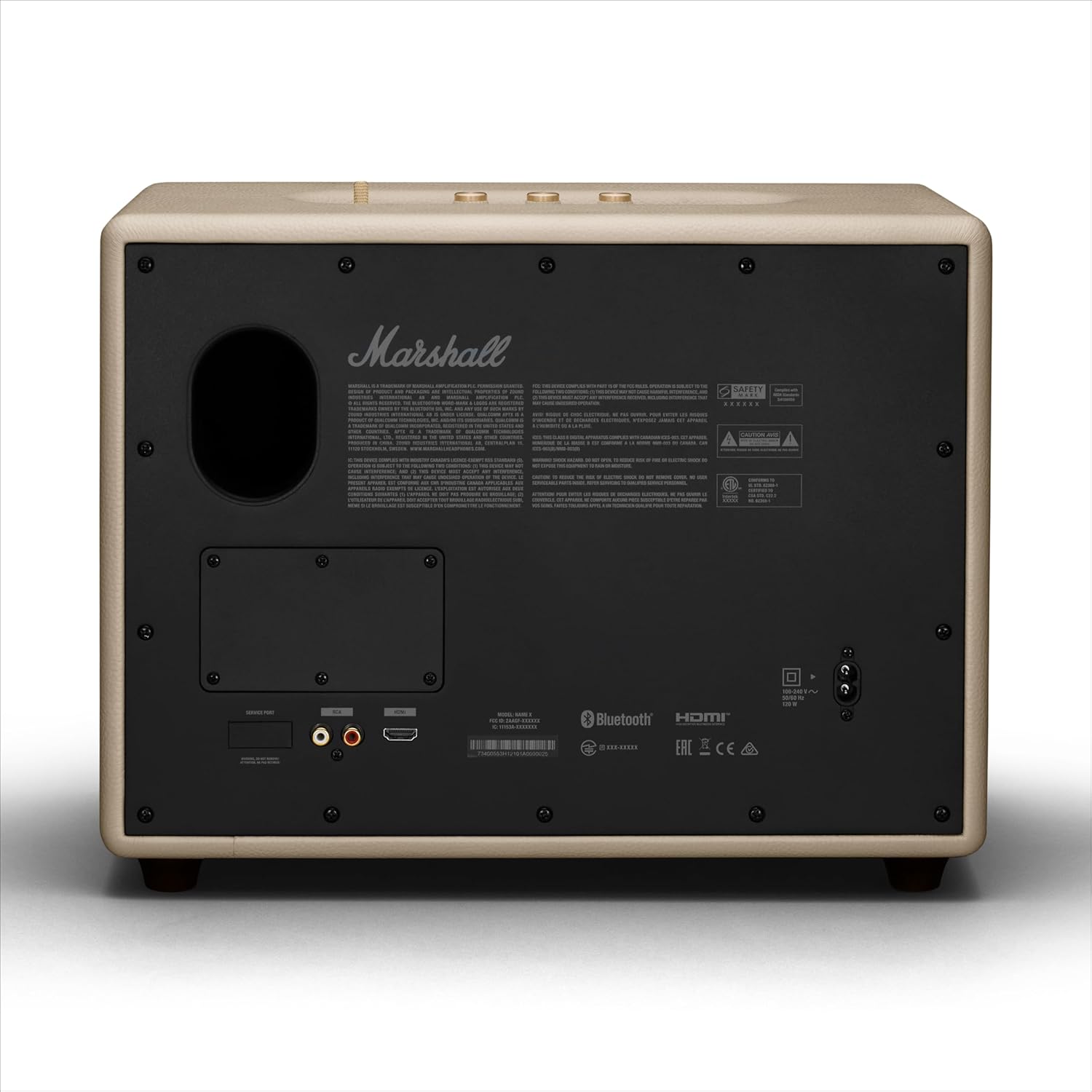 Marshall Woburn III Wireless Bluetooth Speaker, Cream, One Size