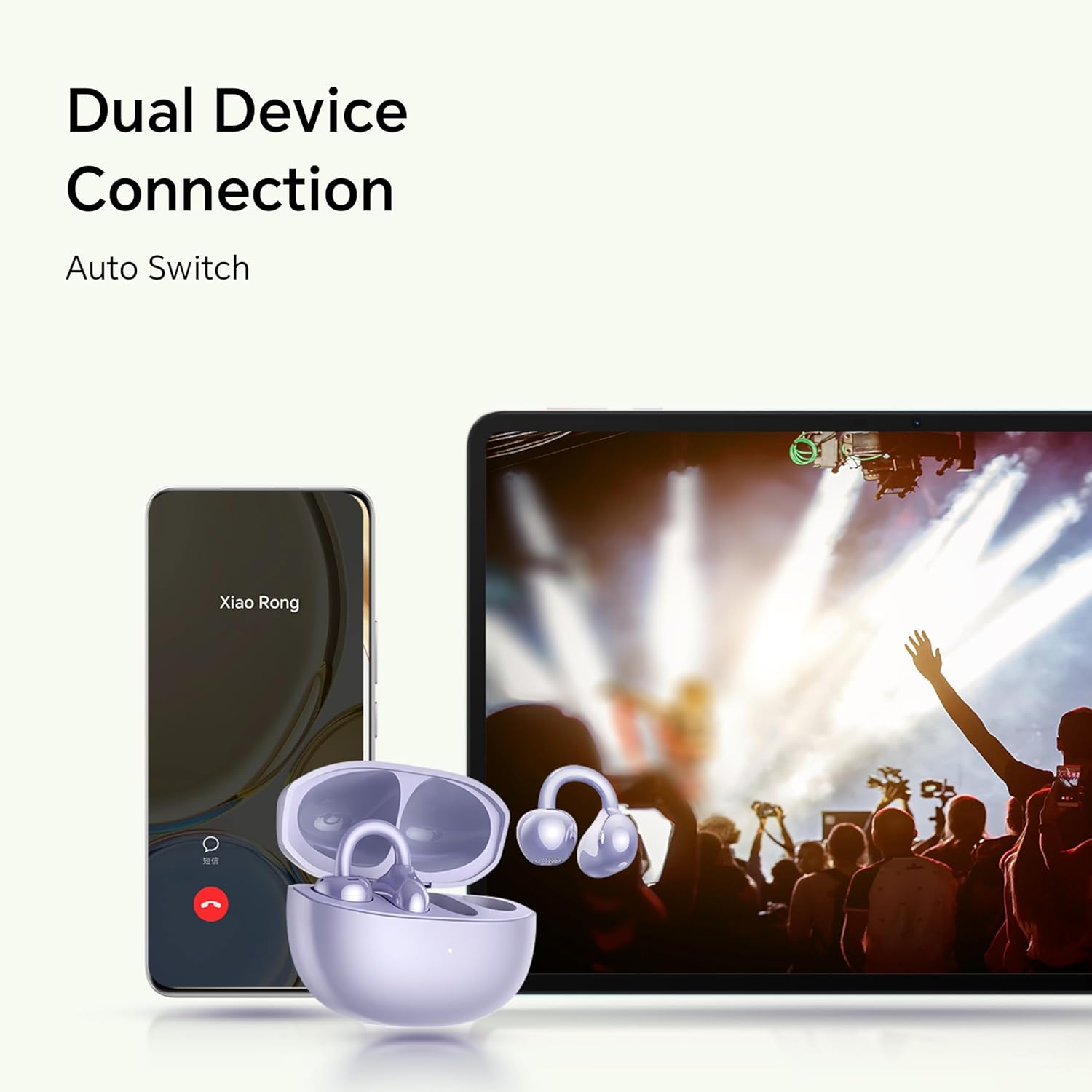 HONOR Choice Earbuds CLIP (2025 Model) Wireless Earphones, Open-Ear Bluetooth Earbuds, Feather-Like Wearing, 36 Hour Long Battery Life, Black