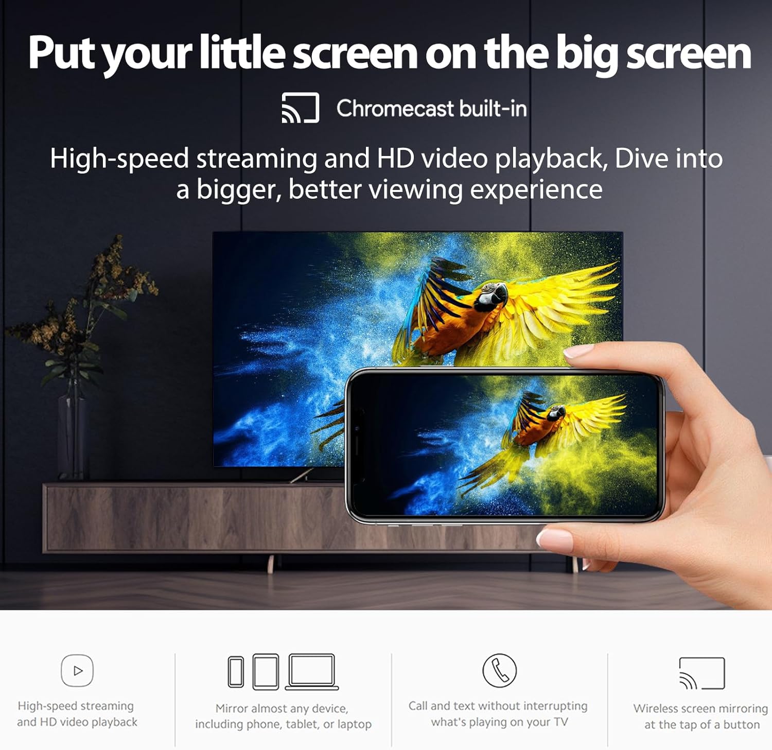 Xiaomi Mi TV Stick 4K, Mi Streaming Android TV Stick, Built-in Chromecast, IR Bluetooth Remote Control Compatible with Google Vocal Assistant, Supports Dolby Atmos, Dolby Vision and DST HD, Black