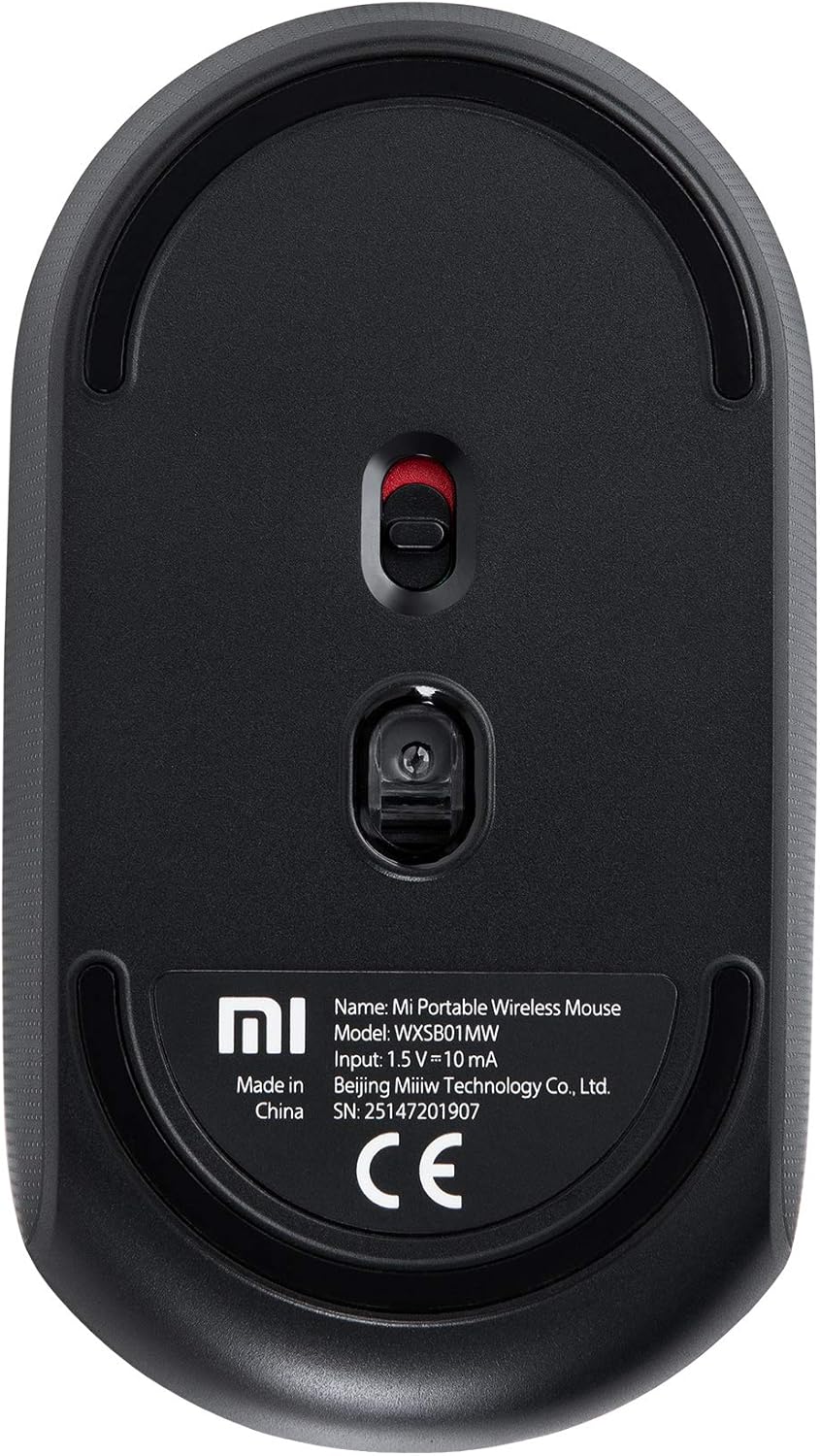 Mi Portable Wireless Mouse with Ergonomic Design, Long Battery Backup, 1200 DPI High Resolution and Ultra Lightweight (Black)