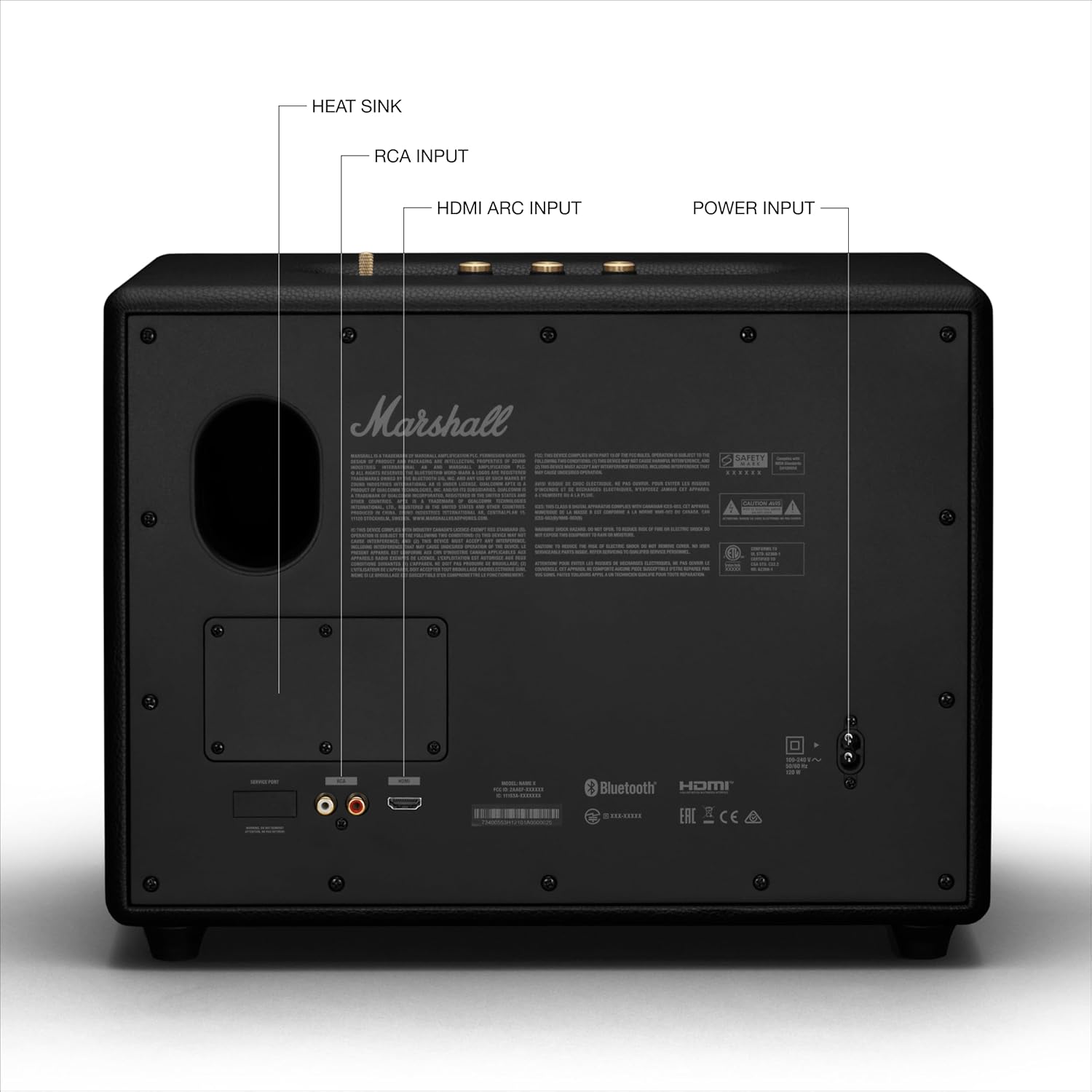 Marshall Woburn III 120W Premium Home Wireless Speaker with Bluetooth 5.2 and Multiple Inputs - Enjoy signature Marshall sound | Black
