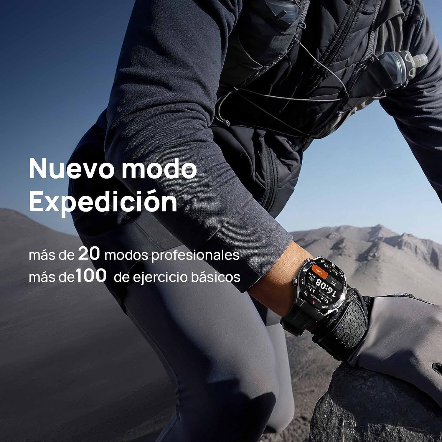 HUAWEI WATCH Ultimate, 1.5-inch AMOLED watch dial, zircon-based liquid metal, nano-tech ceramic bezel, 100-metre water resistance, 14-day battery life, compatible with Android & iOS, Black
