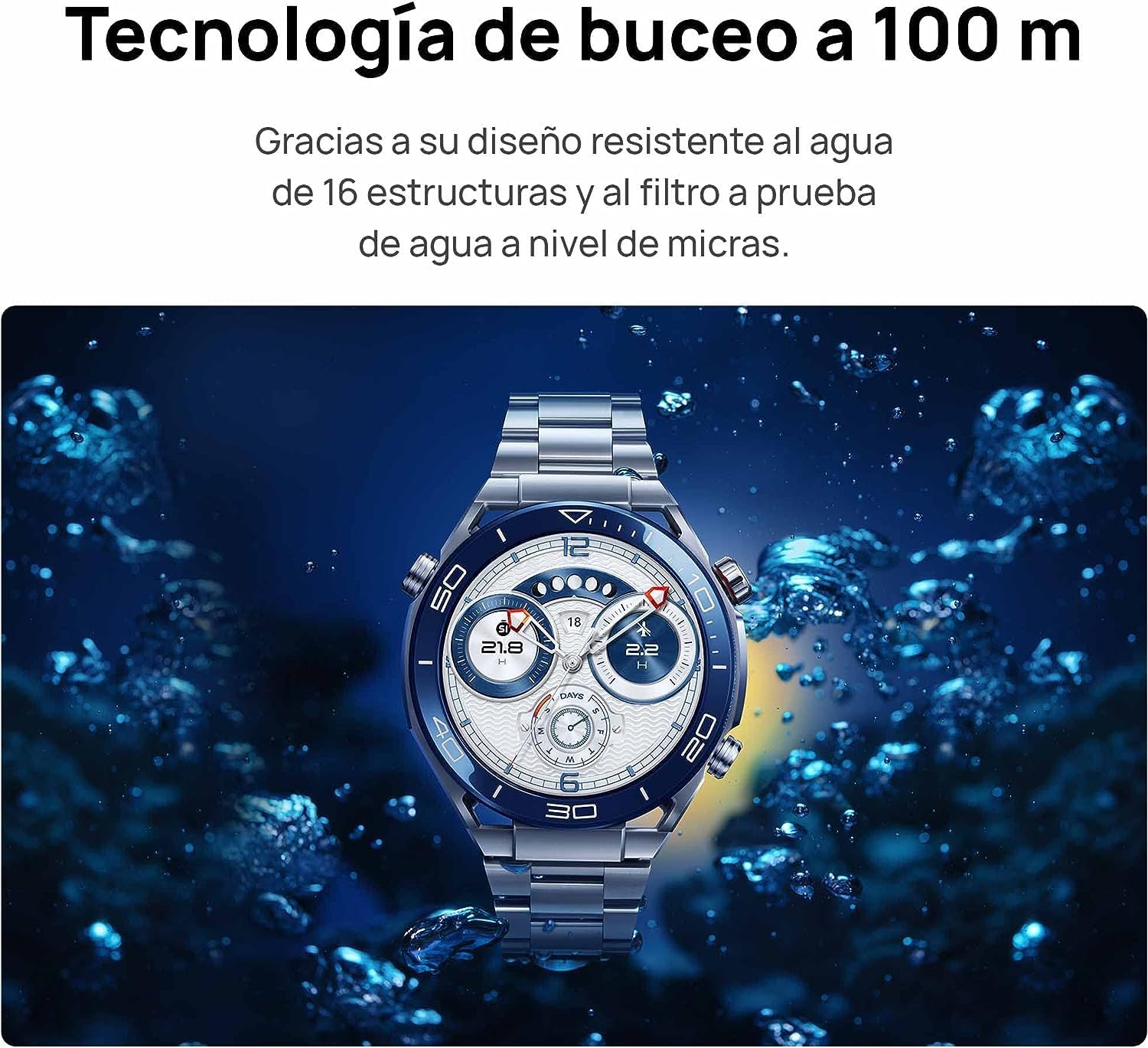 HUAWEI WATCH Ultimate, 1.5-inch AMOLED watch dial, zircon-based liquid metal, nano-tech ceramic bezel, 100-metre water resistance, 14-day battery life, compatible with Android & iOS, Black