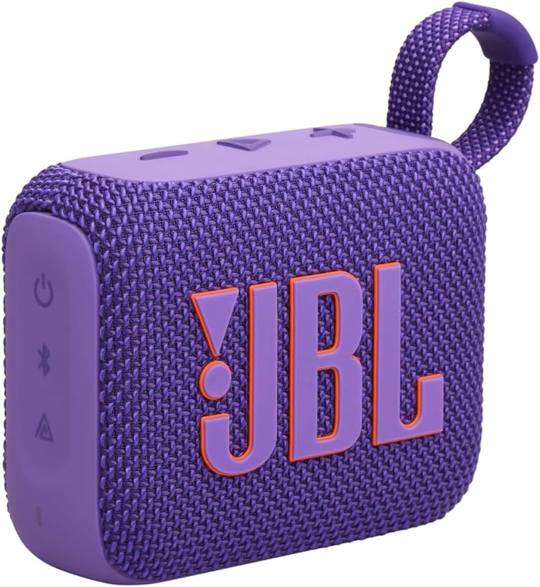 DOOMAX J.B.L Go 4 - Ultra-Portable, Waterproof and Dustproof Bluetooth Speaker, Big Pro Sound with Punchy bass, 7-Hour Built-in Battery, Made in Part with Recycled Materials (Purple) Original