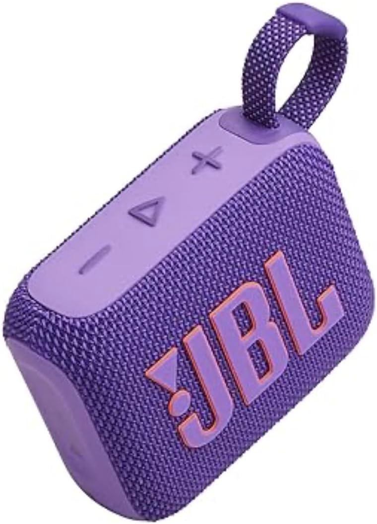 DOOMAX J.B.L Go 4 - Ultra-Portable, Waterproof and Dustproof Bluetooth Speaker, Big Pro Sound with Punchy bass, 7-Hour Built-in Battery, Made in Part with Recycled Materials (Purple) Original