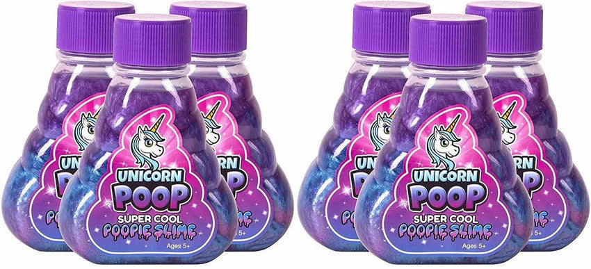 6pcs Unicorn Poop Rainbow Slime. The Original Unicorn Poop Slime - Glitter Slimes Perfect for Birthday Parties, Loot Bags, Easter Baskets, Halloween and Stocking Stuffers, for Kids, Girls and Boys Ages 5+
