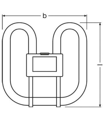 Osram CFL Square 28W - 827 Extra Warm White | 2 Pin