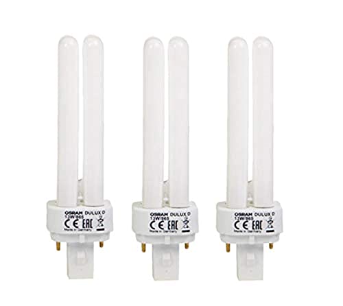 Osram Home Decorative High Qualtiy And Durable, 2 Pin Day Light Double Twin Tube Cfl Bulb, 13 Watt Energy Saving Bulb, Cool White - (Pack Of 3)