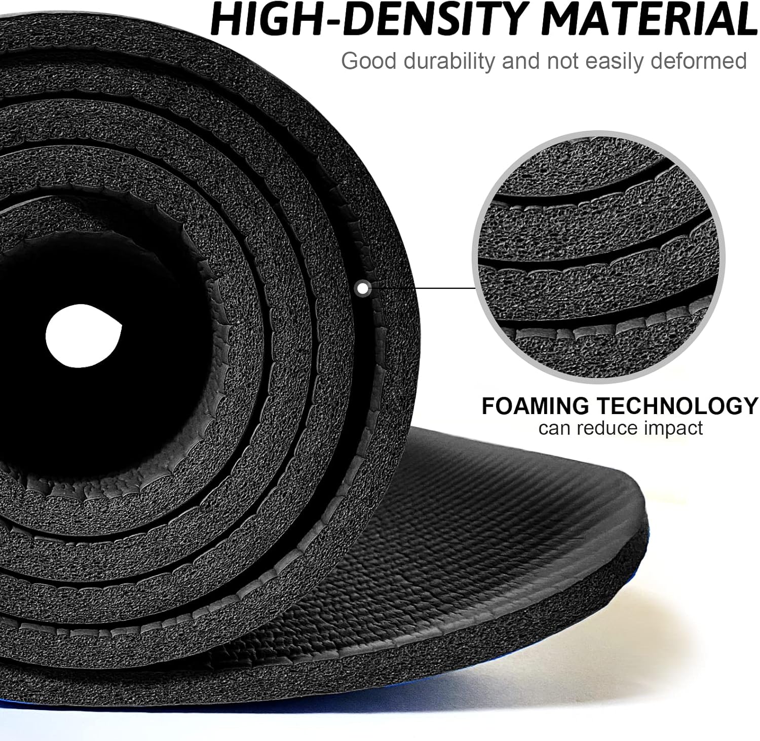 Yoga Mat Non Slip, Yoga Mat with Strap Included 10mm Thick Exercise Mat Ideal for HiiT, Pilates, Yoga and Many Other Home Workouts