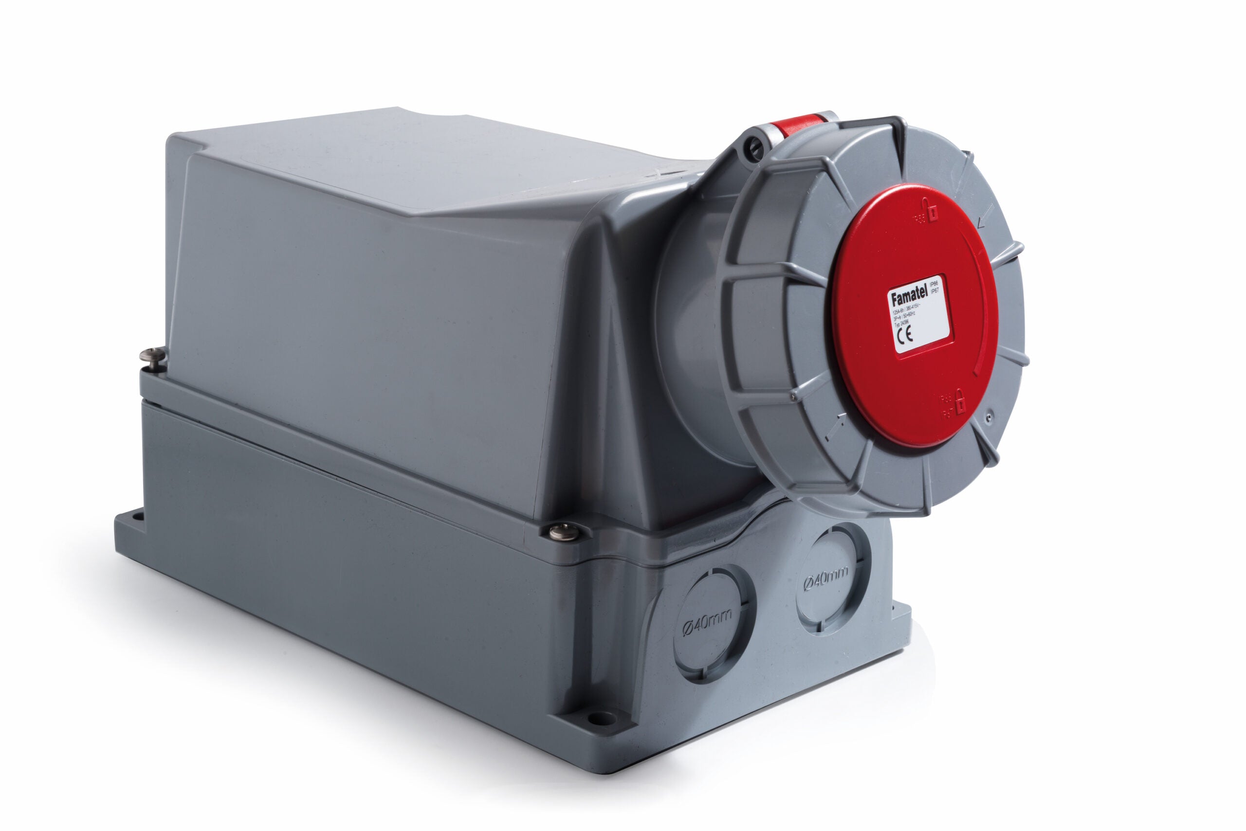Famatel Wall Socket 125A 400V 3P+E+N IP67 Allen Terminals