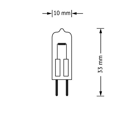 OSRAM Halogen-pin-base / HALOSTAR / G4-socket / dimmable / 12 Volt / 10 Watt / warmwhite - 2800K / Pack of 5