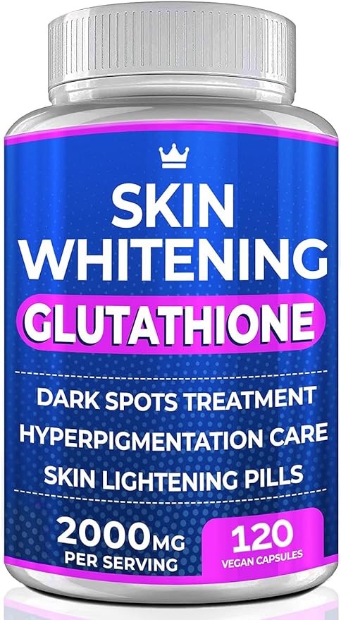 Glutathione Whitening Pills – 120 Capsules 2000mg Glutathione – Effective Skin Lightening