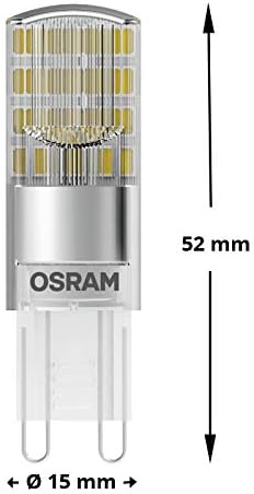 Osram LED Base Pin G9 lamp, G9, 2.60 W, Replacement for 30W, Clear, Warm White, 2700 K, Pack of 5
