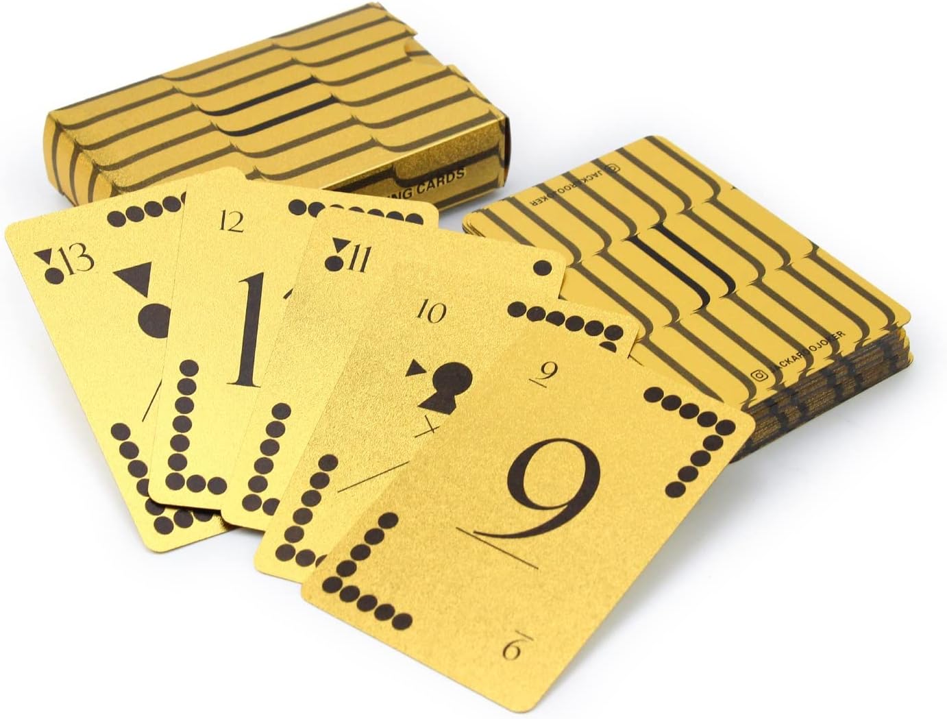 JackarooJoker Solid Pine Wooden Board Game, Double-Sided, 4-6 Players, with Marbles and Cards, Ages 10+ (With Gold Card)