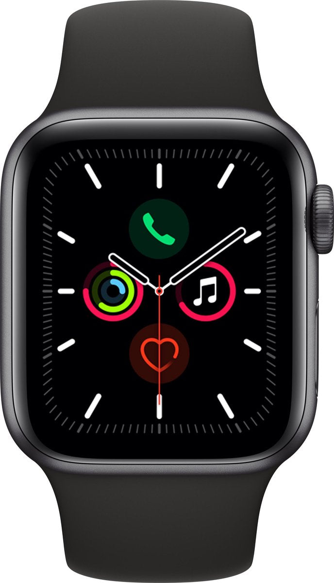 Renewed Apple Watch Series 5 (GPS+Cellular) 44mm Aluminum Space Grey Black Sport band