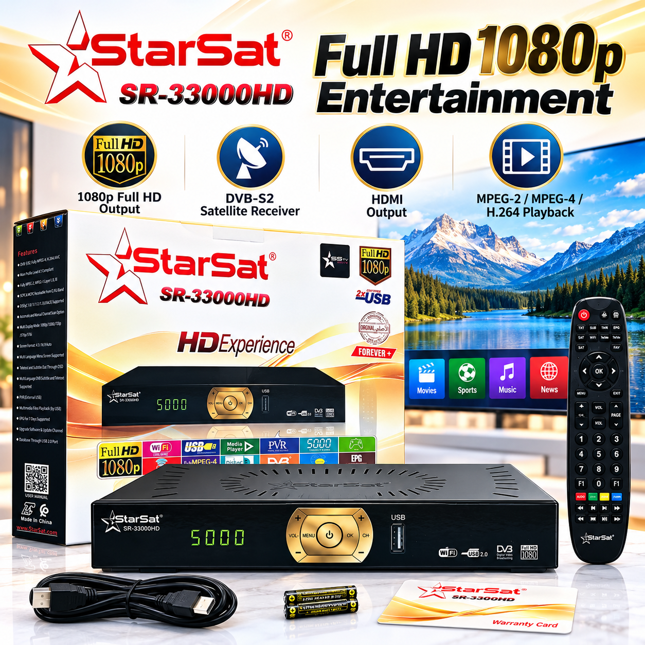 StarSat SR-33000HD Full HD Satellite Receiver
