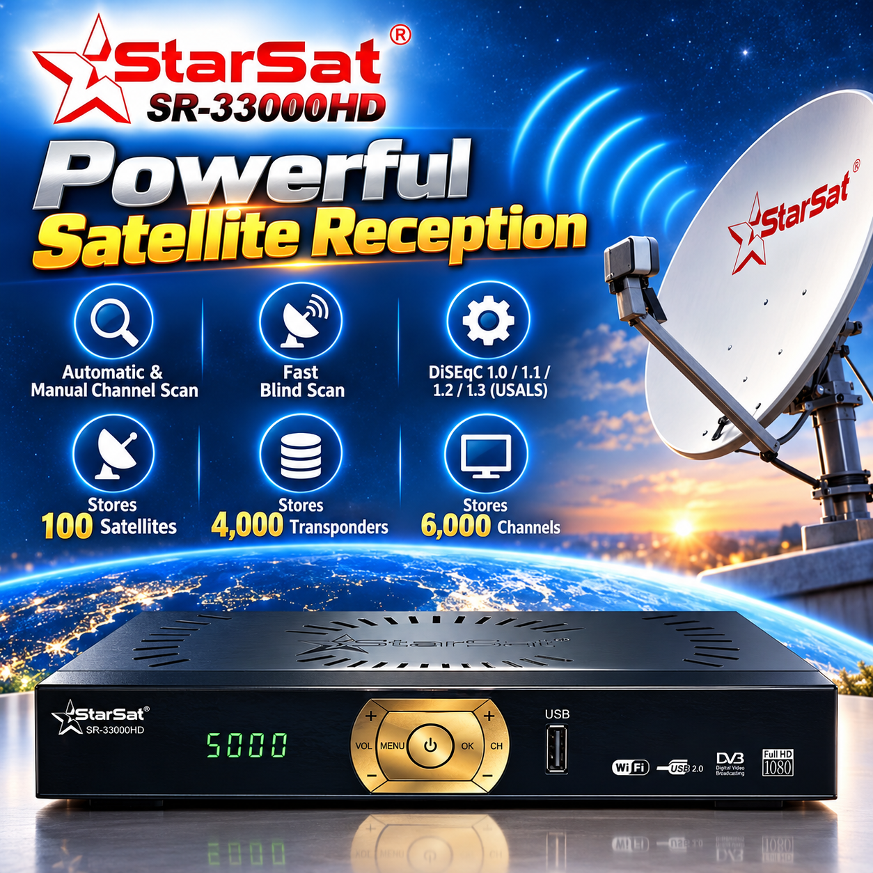 StarSat SR-33000HD Full HD Satellite Receiver