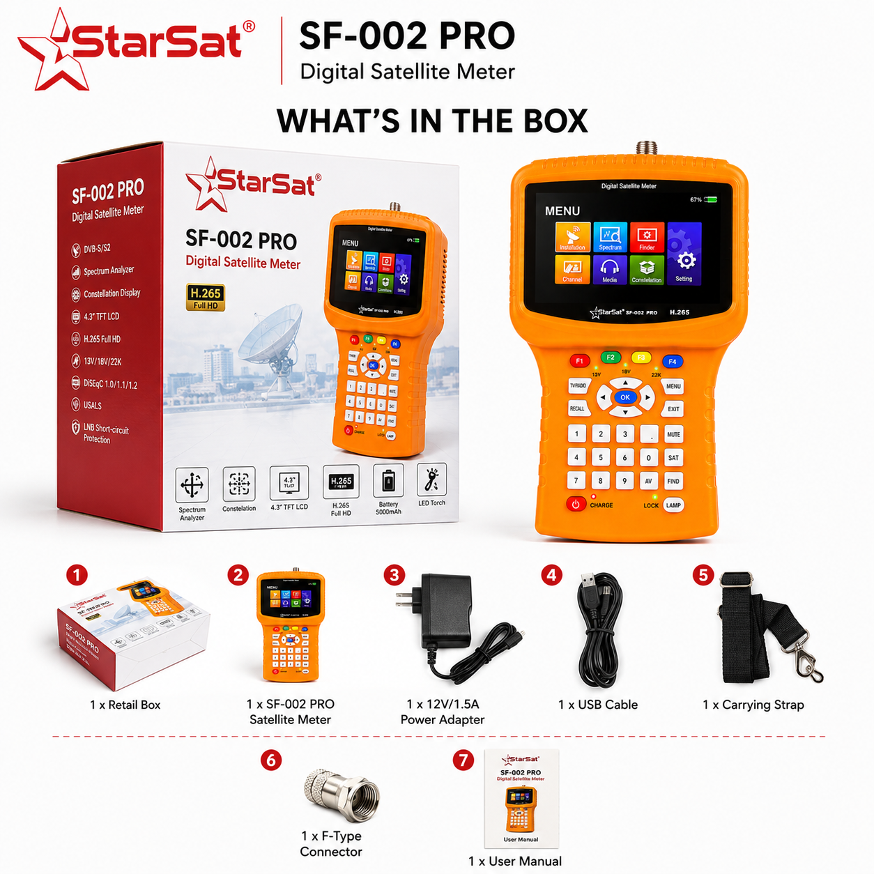 StarSat SF-002 PRO Digital Satellite Meter