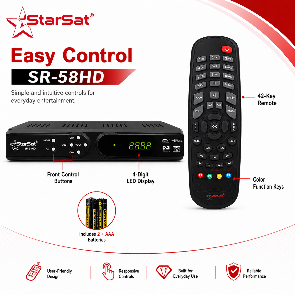 StarSat SR-58HD Full HD Satellite Receiver