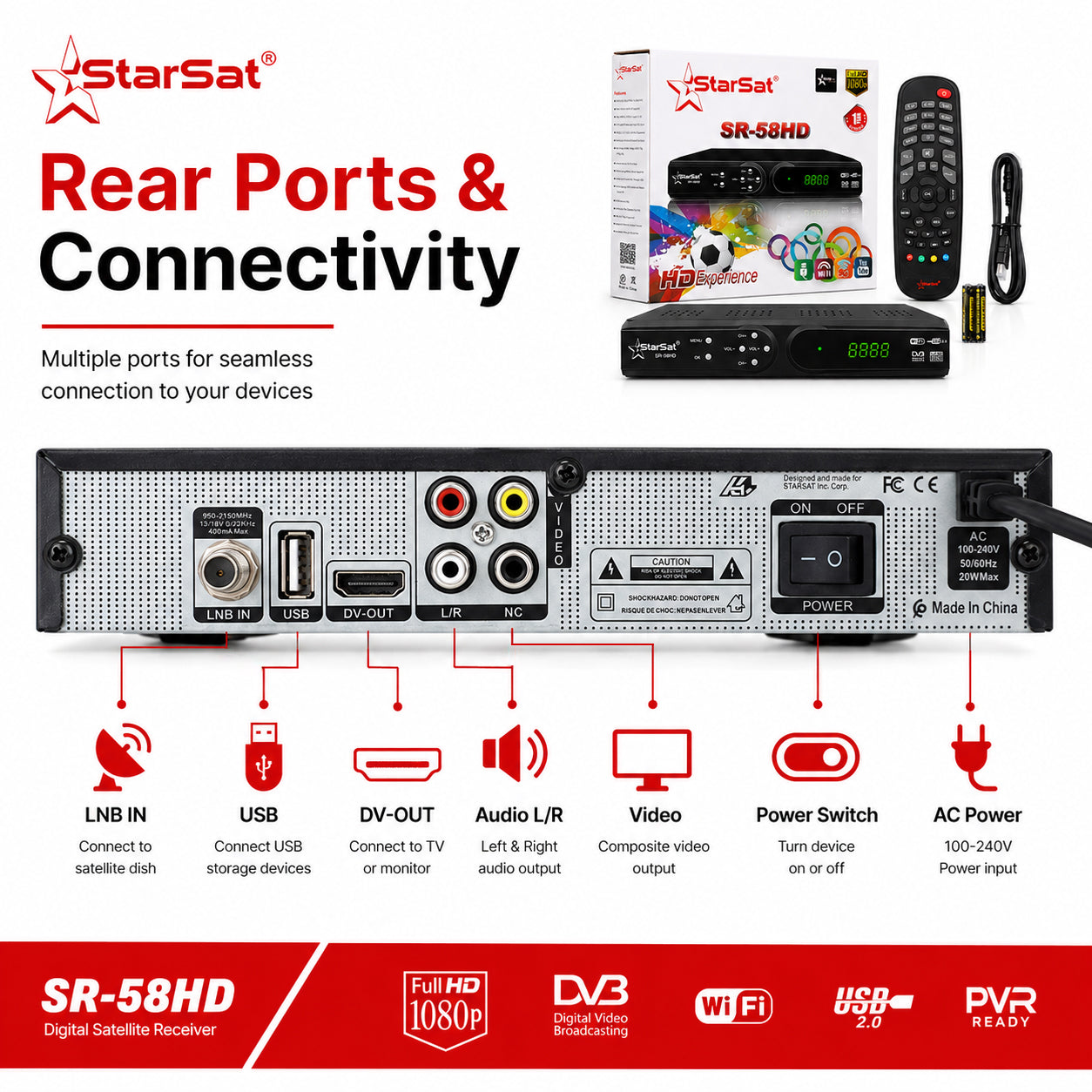 StarSat SR-58HD Full HD Satellite Receiver