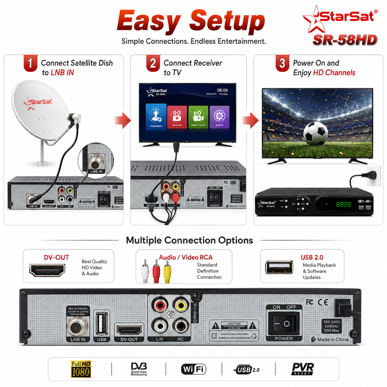 StarSat SR-58HD Full HD Satellite Receiver