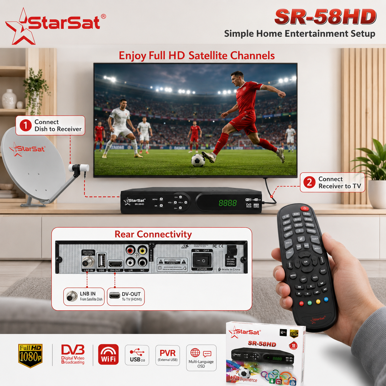 StarSat SR-58HD Full HD Satellite Receiver