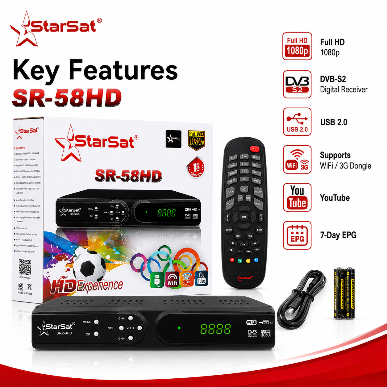 StarSat SR-58HD Full HD Satellite Receiver