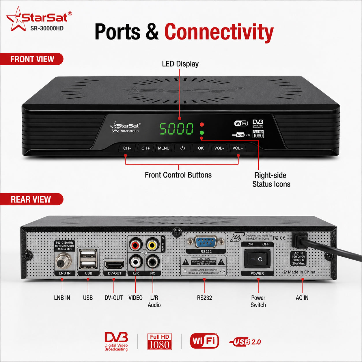 StarSat SR-30000HD Full HD Satellite Receiver