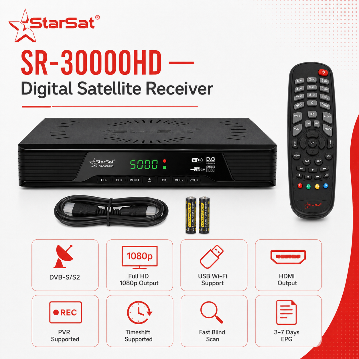 StarSat SR-30000HD Full HD Satellite Receiver