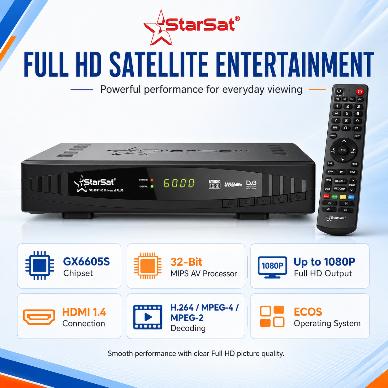 StarSat SR-9991HD Universal Plus Full HD Satellite Receiver