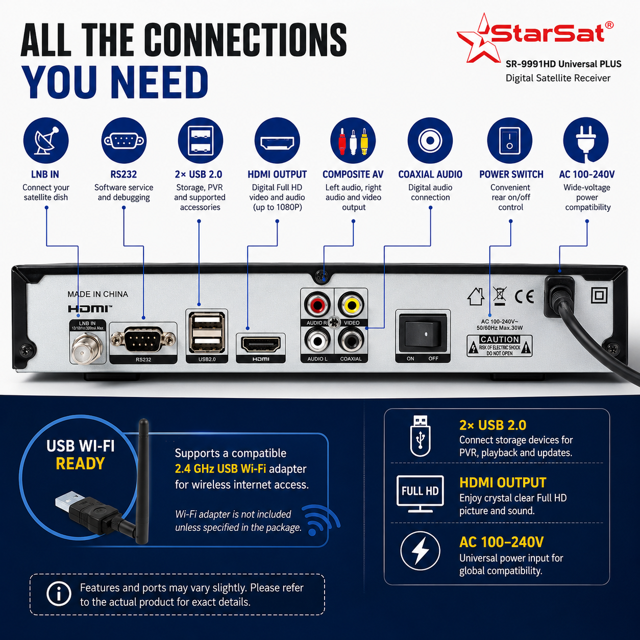 StarSat SR-9991HD Universal Plus Full HD Satellite Receiver