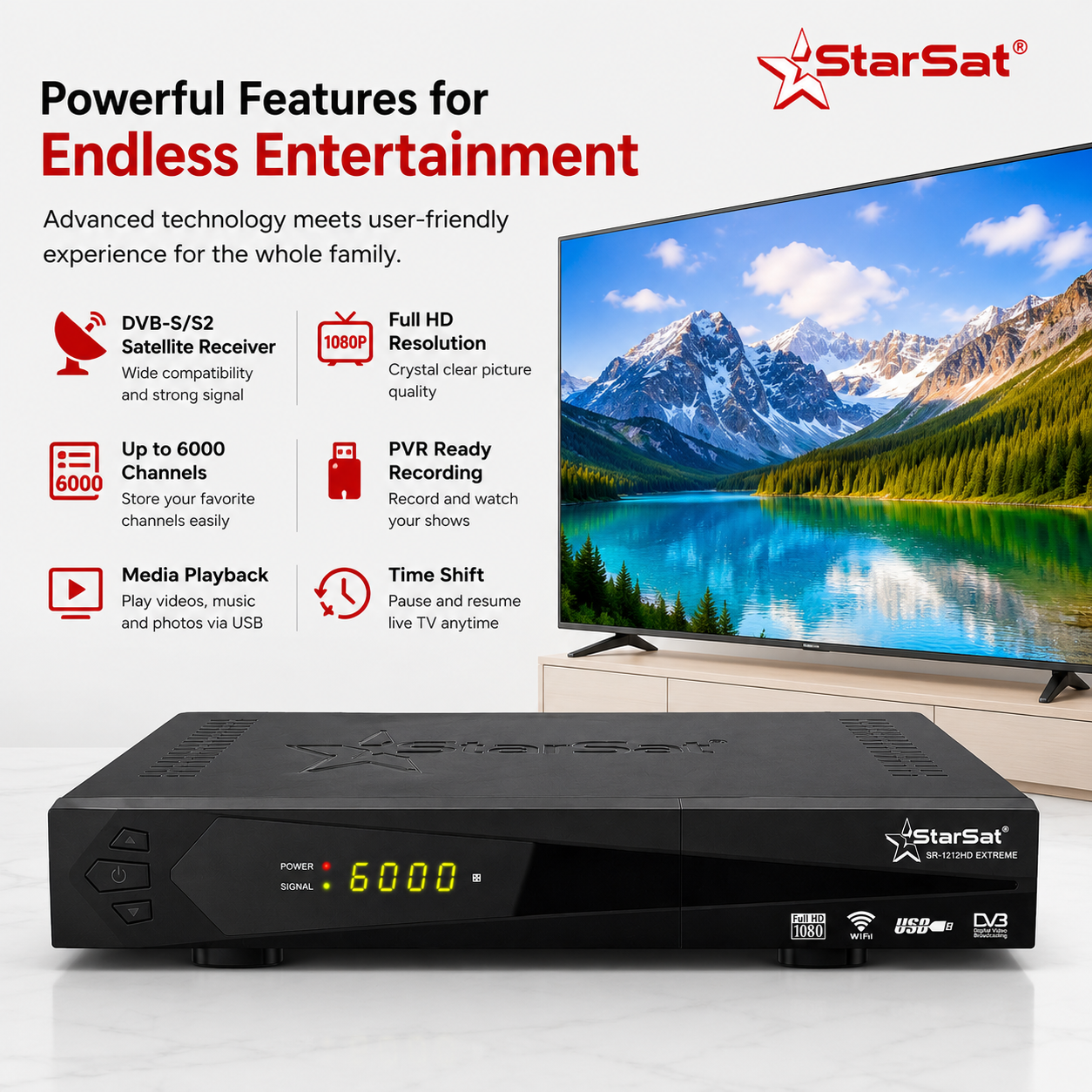 StarSat SR-1212HD Extreme Full HD Satellite Receiver