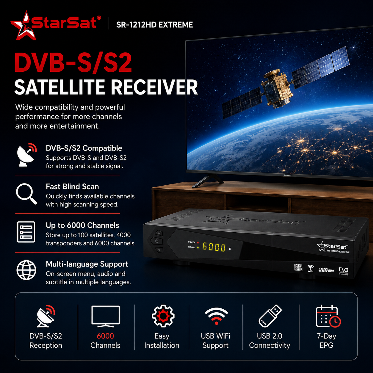 StarSat SR-1212HD Extreme Full HD Satellite Receiver