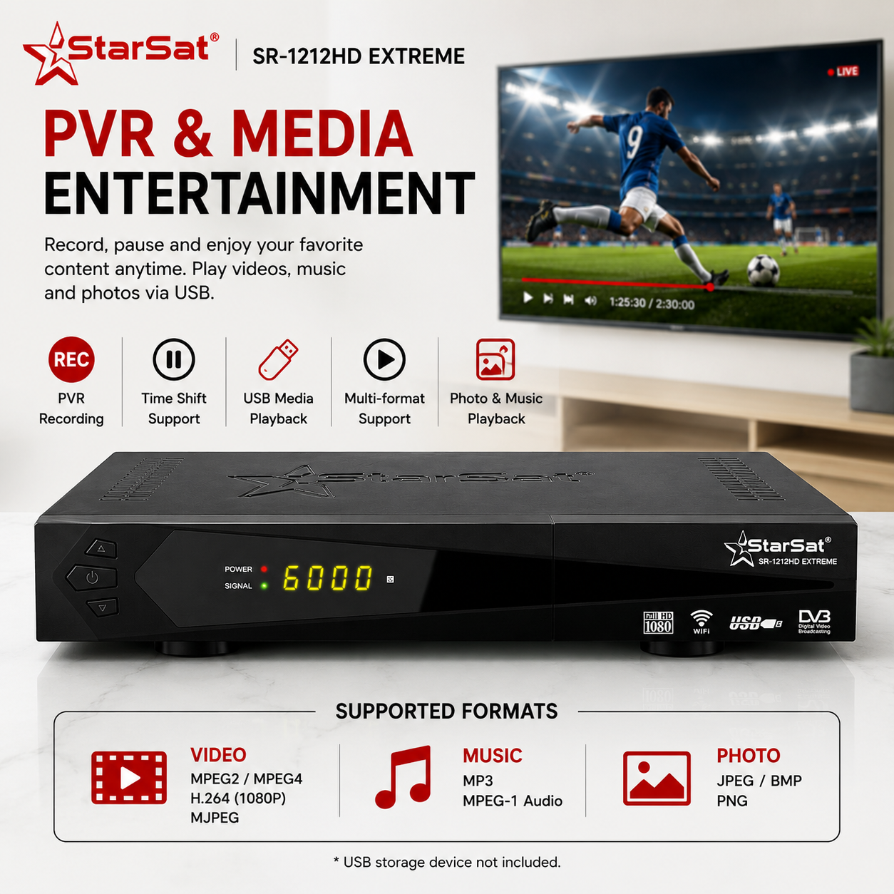 StarSat SR-1212HD Extreme Full HD Satellite Receiver