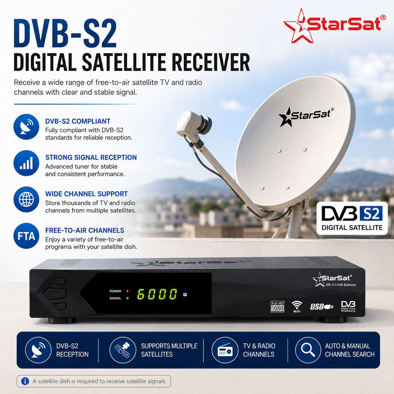 StarSat SR-1111HD Extreme Full HD Satellite Receiver
