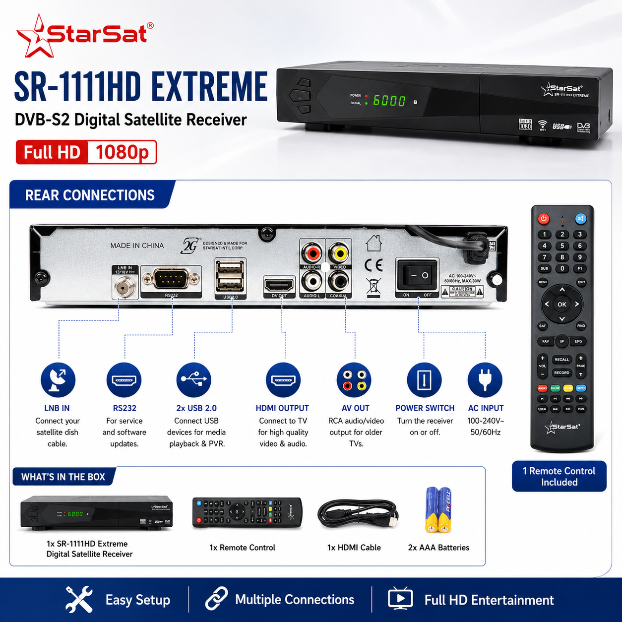 StarSat SR-1111HD Extreme Full HD Satellite Receiver