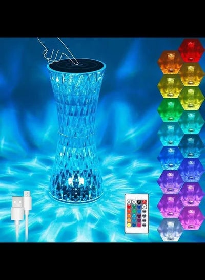 Crystal Table Lamps Diamond Lamp With Multicolor Light Sensor Touch