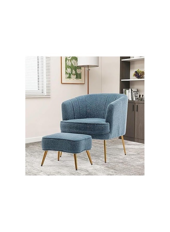 Exclusive Velvet Accent Chairs For Living Room Bedroom Office Upholstered Single Sofa Chair Arm Chair Comfy Chair Reading Club Coffee Chair With Metal Legs