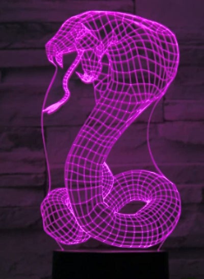 Multicolour 3D Snake Night Light Lamp Illusion 16 Color Changing Touch Switch Table Desk Decoration Lamps Gift with Acrylic Flat ABS Base USB Cable Toy