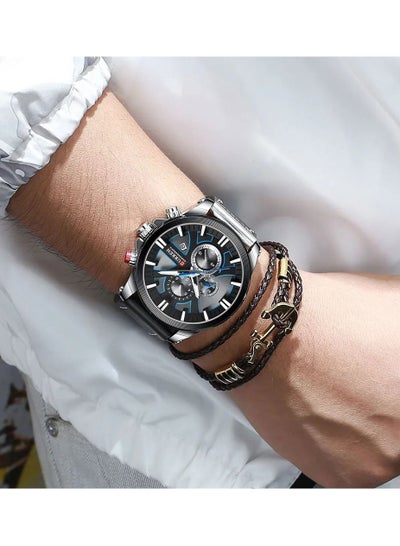 CURREN 8346 Original Brand Leather Straps Wrist Watch For Men With Brand (Box)