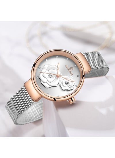 NAVIFORCE Women Luxury Creative Design Watch Stainless Steel Mesh Band Watches for Lady NF5013