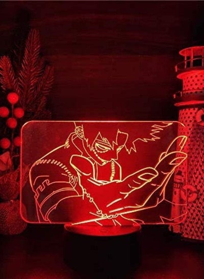 3D Night Lights My Hero Academia Dabi Anime Lamp Boku No Hero Academia Dabi LED Lighting Table Lamp New Year Gift 16 Colors