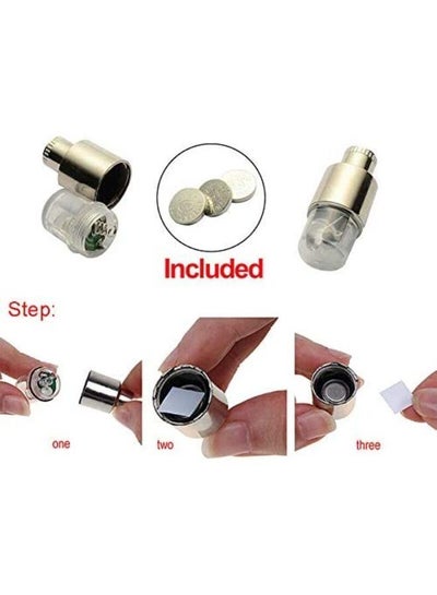4 قطع مصابيح LED للعجلات - ساق صمام إطار الدراجة