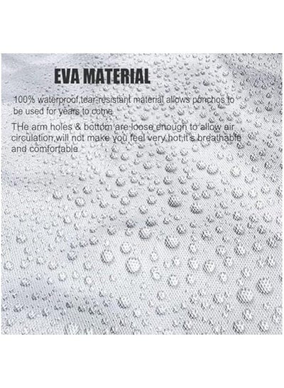 Reusable Raincoat Poncho With Hood And Elastic Sleeving For Adults