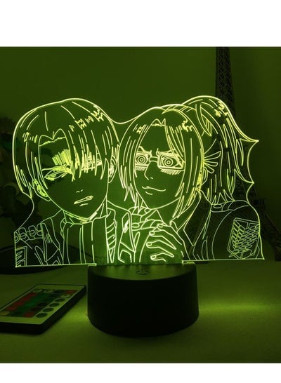 3D Lamp Anime Attack on Titan Eren Yeager for Room Decor Light Battery Powered Kids Birthday Gift Manga AOT LED Light Bedside