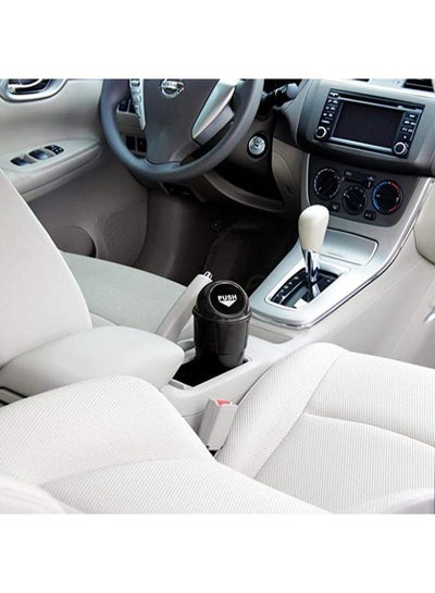 Auto Travel Ash Holder with Blue LED Indicator and Mini Trash Bin for Car