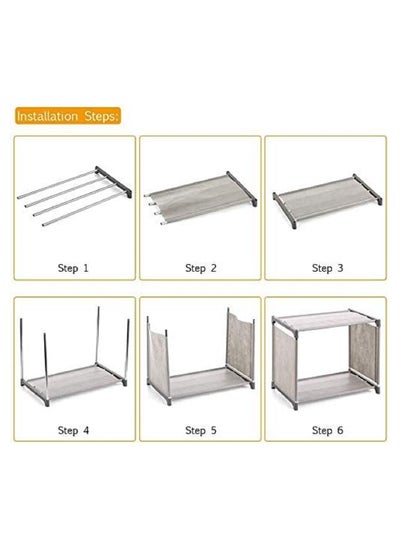 Multi-Function Book Shelf, Double Row 4-Tier Bookshelf Bookcase With 8-Cube Shelves, Simple Assembly Storage Organizer Shelf