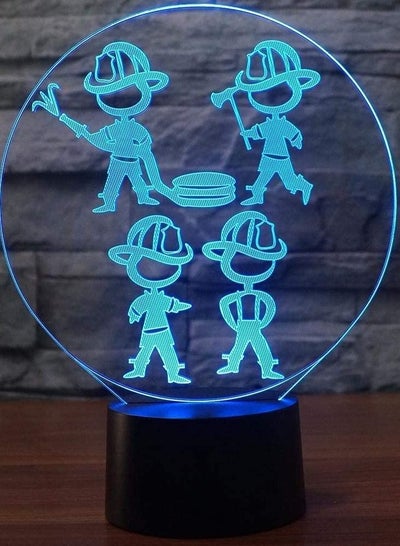 Multicolor Night Lights 7/16 Colors Change LED Firemen Modelling USB Kids Touch Button and Remote ControlDesk Table Lamp for Livin