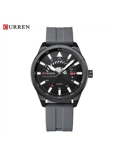 ساعة Curren 8421 للرجال رياضية سيليكون كوارتز مجوفة ساعة إبداعية تقويم كاجوال